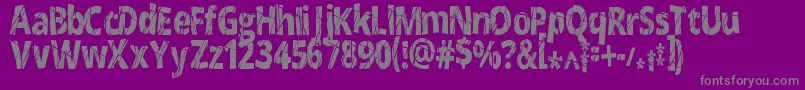 CrackedNarrow-Schriftart – Graue Schriften auf violettem Hintergrund