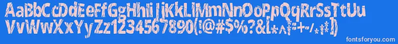 Police CrackedNarrow – polices roses sur fond bleu
