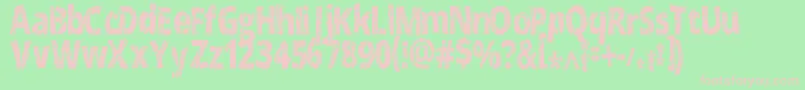 CrackedNarrow Font – Pink Fonts on Green Background