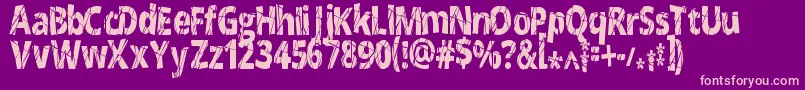 CrackedNarrow Font – Pink Fonts on Purple Background
