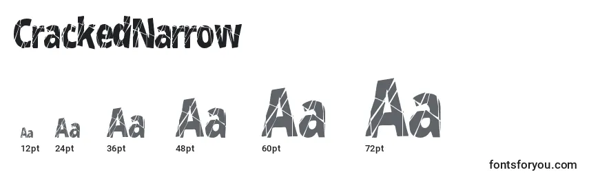 CrackedNarrow Font Sizes
