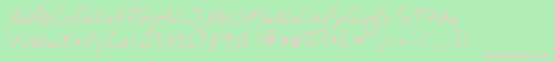 MackRegular Font – Pink Fonts on Green Background