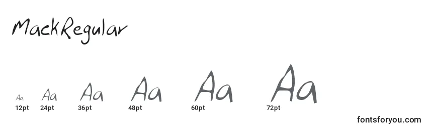 MackRegular Font Sizes