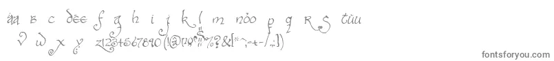 フォントBilboHandBoldBold – 白い背景に灰色の文字