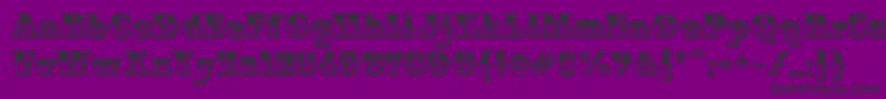 MontiDecorB-Schriftart – Schwarze Schriften auf violettem Hintergrund