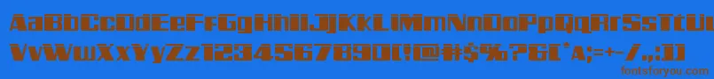 Galacticstormlaser Font – Brown Fonts on Blue Background