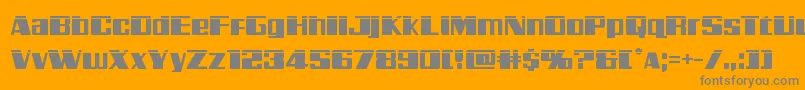 Galacticstormlaser Font – Gray Fonts on Orange Background