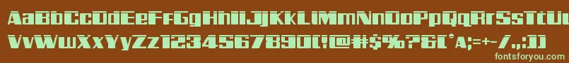 Galacticstormlaser Font – Green Fonts on Brown Background