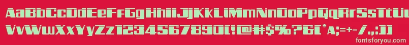 Galacticstormlaser Font – Green Fonts on Red Background