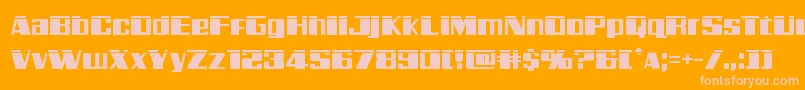 Galacticstormlaser Font – Pink Fonts on Orange Background