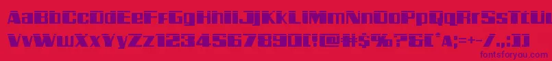 Galacticstormlaser Font – Purple Fonts on Red Background