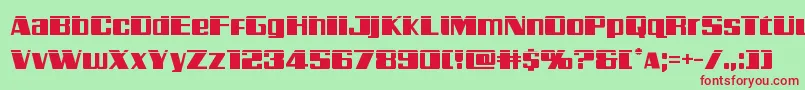 Galacticstormlaser Font – Red Fonts on Green Background