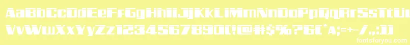 Galacticstormlaser Font – White Fonts on Yellow Background