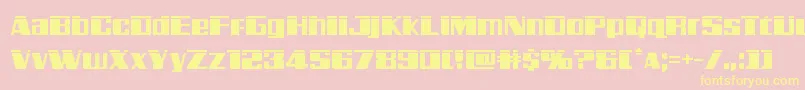 Galacticstormlaser Font – Yellow Fonts on Pink Background
