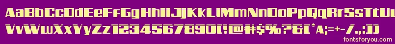 Galacticstormlaser Font – Yellow Fonts on Purple Background