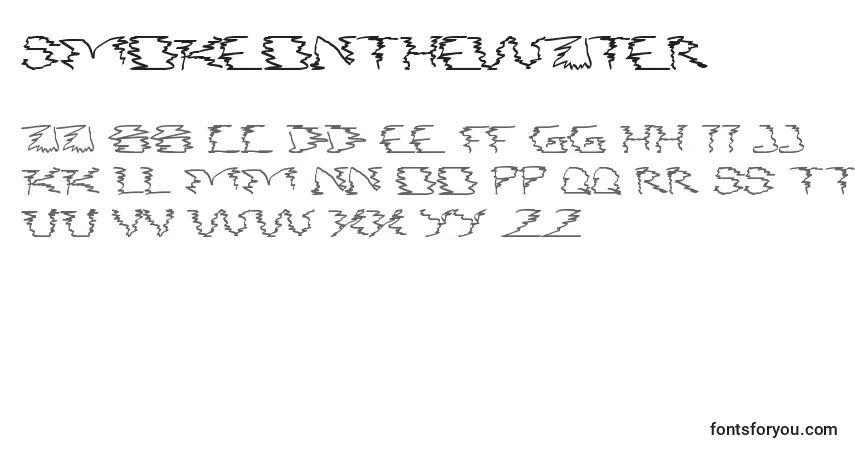 Шрифт SmokeOnTheWater (92147) – алфавит, цифры, специальные символы