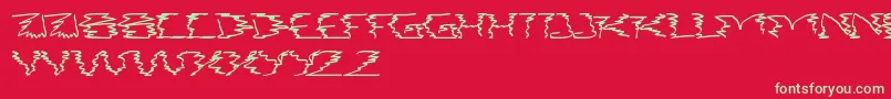 フォントSmokeOnTheWater – 赤い背景に緑の文字