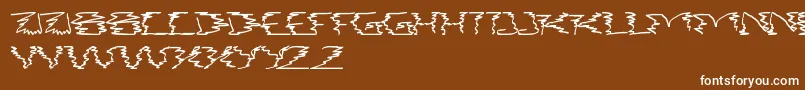 フォントSmokeOnTheWater – 茶色の背景に白い文字