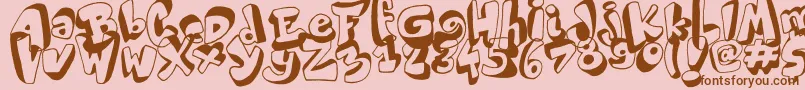 WorldBlackShadow Font – Brown Fonts on Pink Background