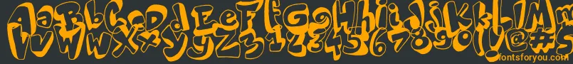 WorldBlackShadow Font – Orange Fonts on Black Background