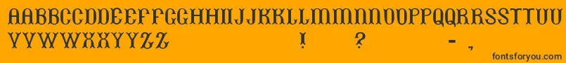 Beansfont-Schriftart – Schwarze Schriften auf orangefarbenem Hintergrund