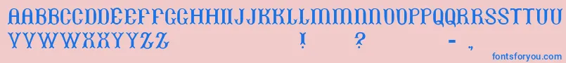 Beansfont Font – Blue Fonts on Pink Background