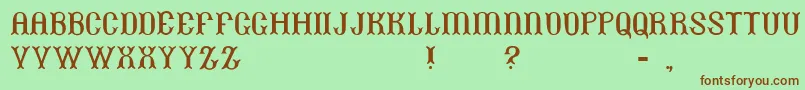 Beansfont Font – Brown Fonts on Green Background