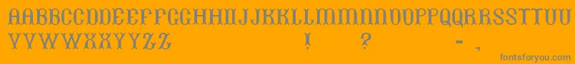 Beansfont-Schriftart – Graue Schriften auf orangefarbenem Hintergrund