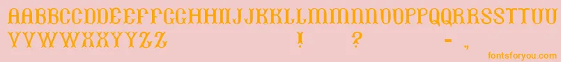 Beansfont Font – Orange Fonts on Pink Background