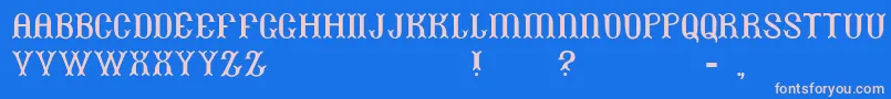 Beansfont Font – Pink Fonts on Blue Background