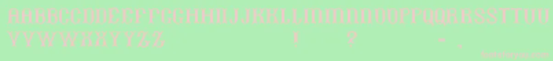 Beansfont Font – Pink Fonts on Green Background