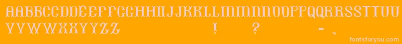 Beansfont Font – Pink Fonts on Orange Background