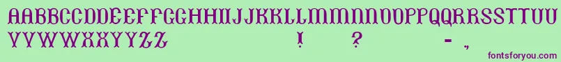 Beansfont Font – Purple Fonts on Green Background