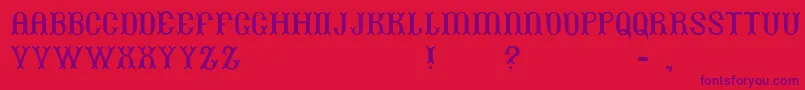 Beansfont Font – Purple Fonts on Red Background