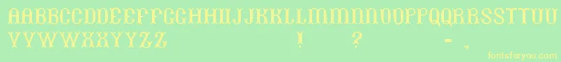 Beansfont Font – Yellow Fonts on Green Background