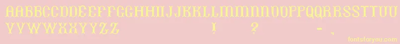 Beansfont Font – Yellow Fonts on Pink Background