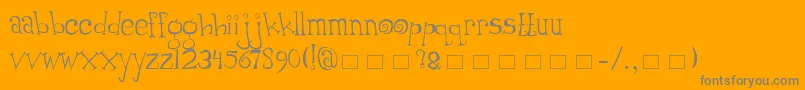 Thumping Font – Gray Fonts on Orange Background