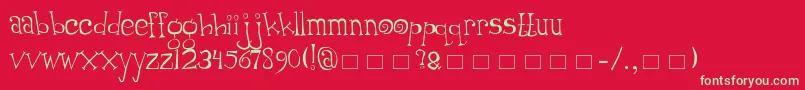 Thumping Font – Green Fonts on Red Background