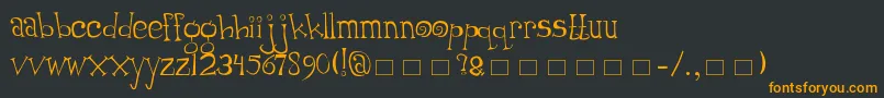 フォントThumping – 黒い背景にオレンジの文字