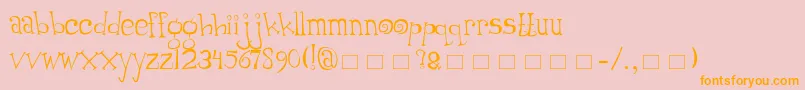 Thumping Font – Orange Fonts on Pink Background