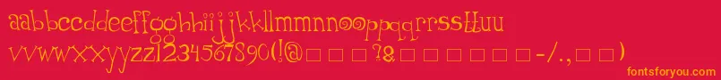 Thumping Font – Orange Fonts on Red Background