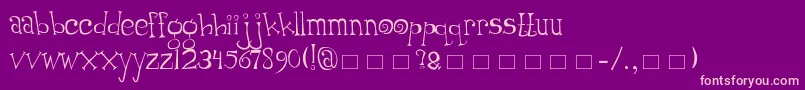 Thumping Font – Pink Fonts on Purple Background