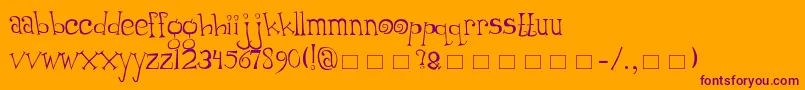 Thumping Font – Purple Fonts on Orange Background