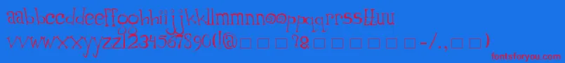 Thumping Font – Red Fonts on Blue Background