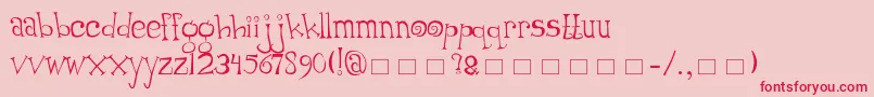 Thumping Font – Red Fonts on Pink Background