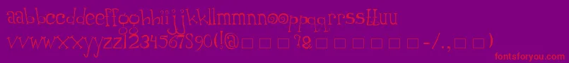 Thumping Font – Red Fonts on Purple Background