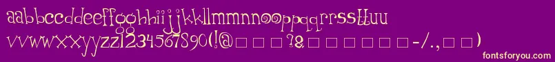 Thumping Font – Yellow Fonts on Purple Background