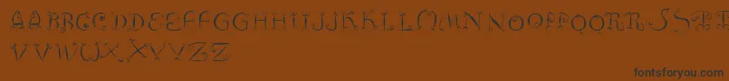 Fishhooks Font – Black Fonts on Brown Background