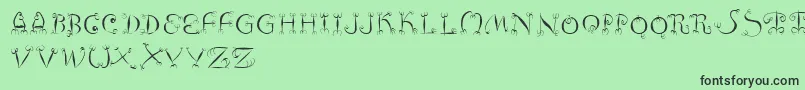 Fishhooks Font – Black Fonts on Green Background