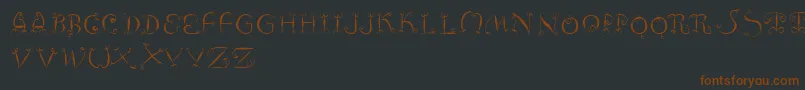 Fishhooks-fontti – ruskeat fontit mustalla taustalla